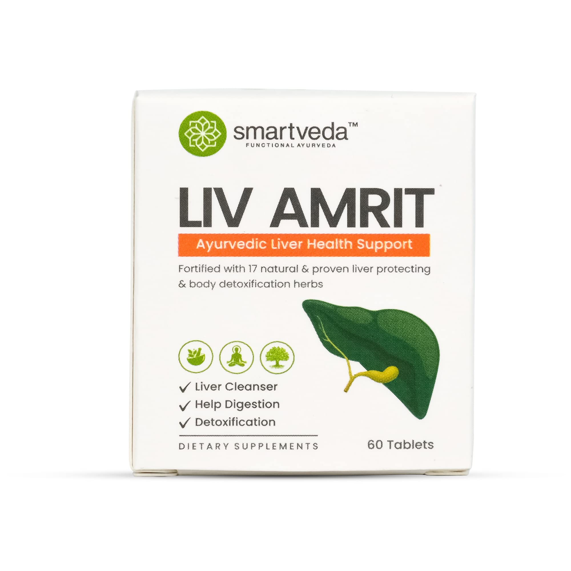 Smartveda Liv Amrit - Ayurvedic Liver Detox Supplement | Kutki+ 16 Liver Function Promoting Herbs | For Fatty Liver, Liver Enlargement, Indigestion & Liver Toxicity due to Alcohol | 60 Tablets (B0C3YS67SL) Amazon Price History, Amazon Price Tracker