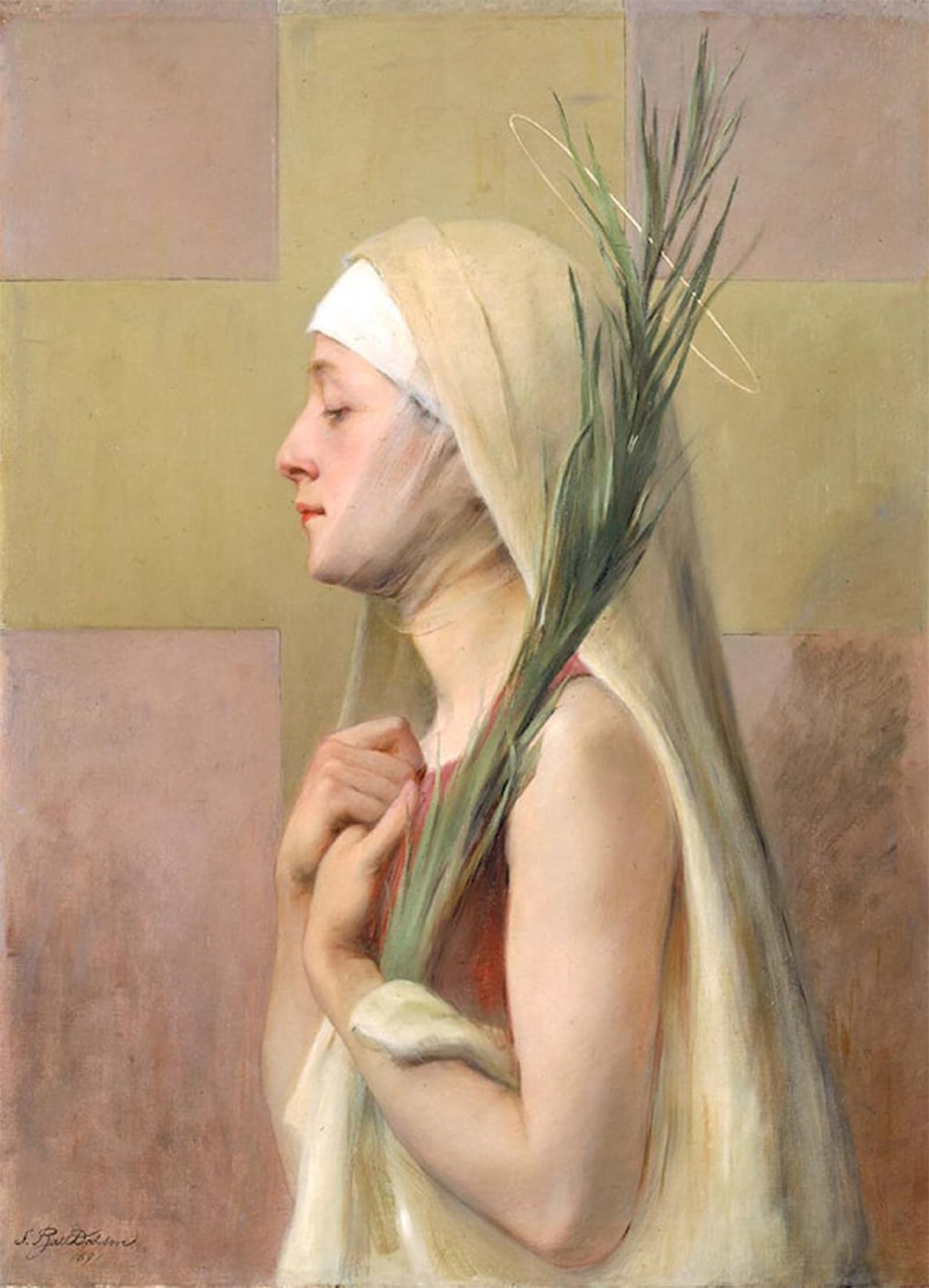 SERENDIPITP Abstract Painting Mural Print Picture Wall Decor Painting Un Martyre by Sarah Paxton Ball Dodson Vintage Wall Artwork for Home Decor 60x90cm