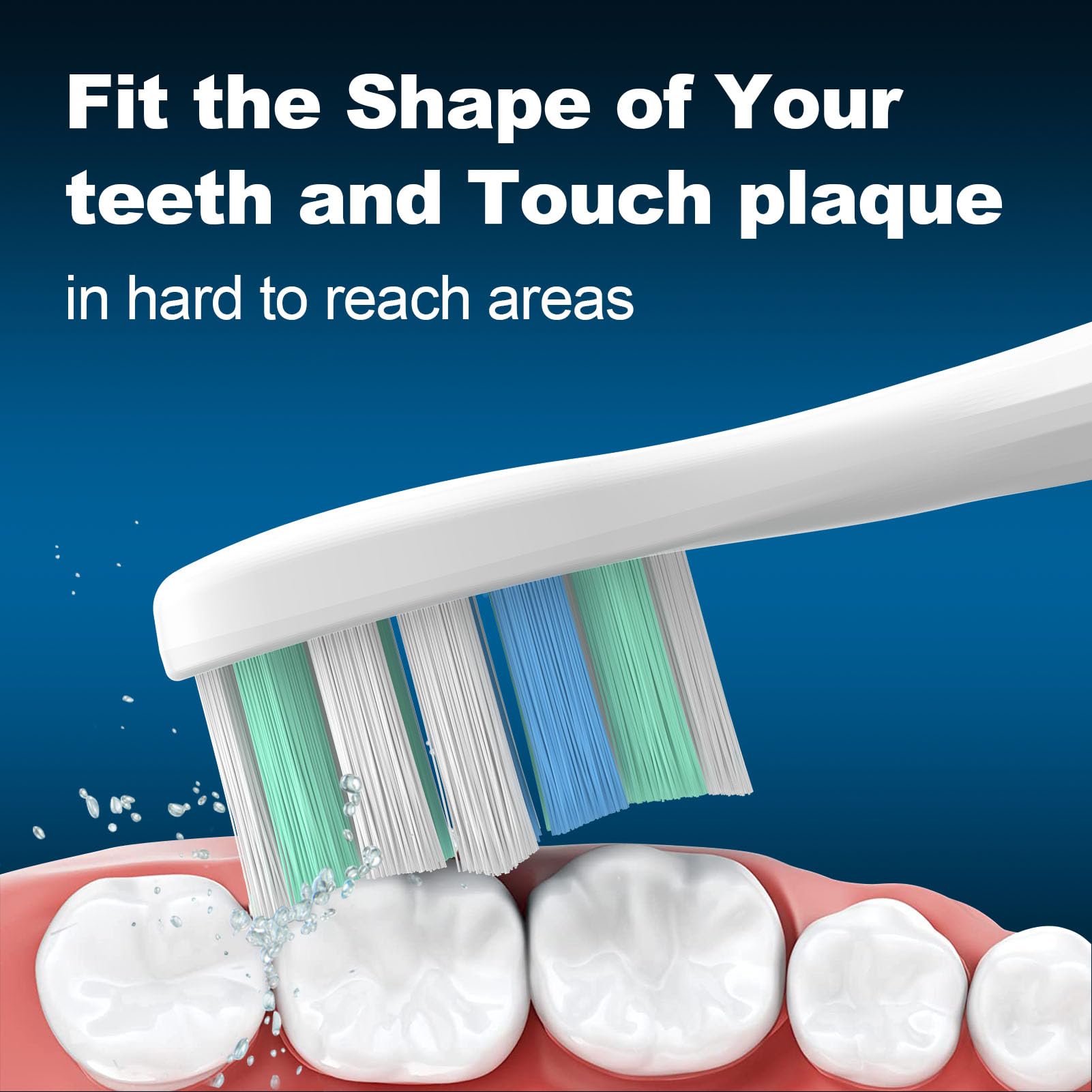 Testine di ricambio compatibili con Philips Sonicare, confezione da 10, testine di ricambio per spazzolino elettrico, compatibili con Phillips Sonic-Care, bianche