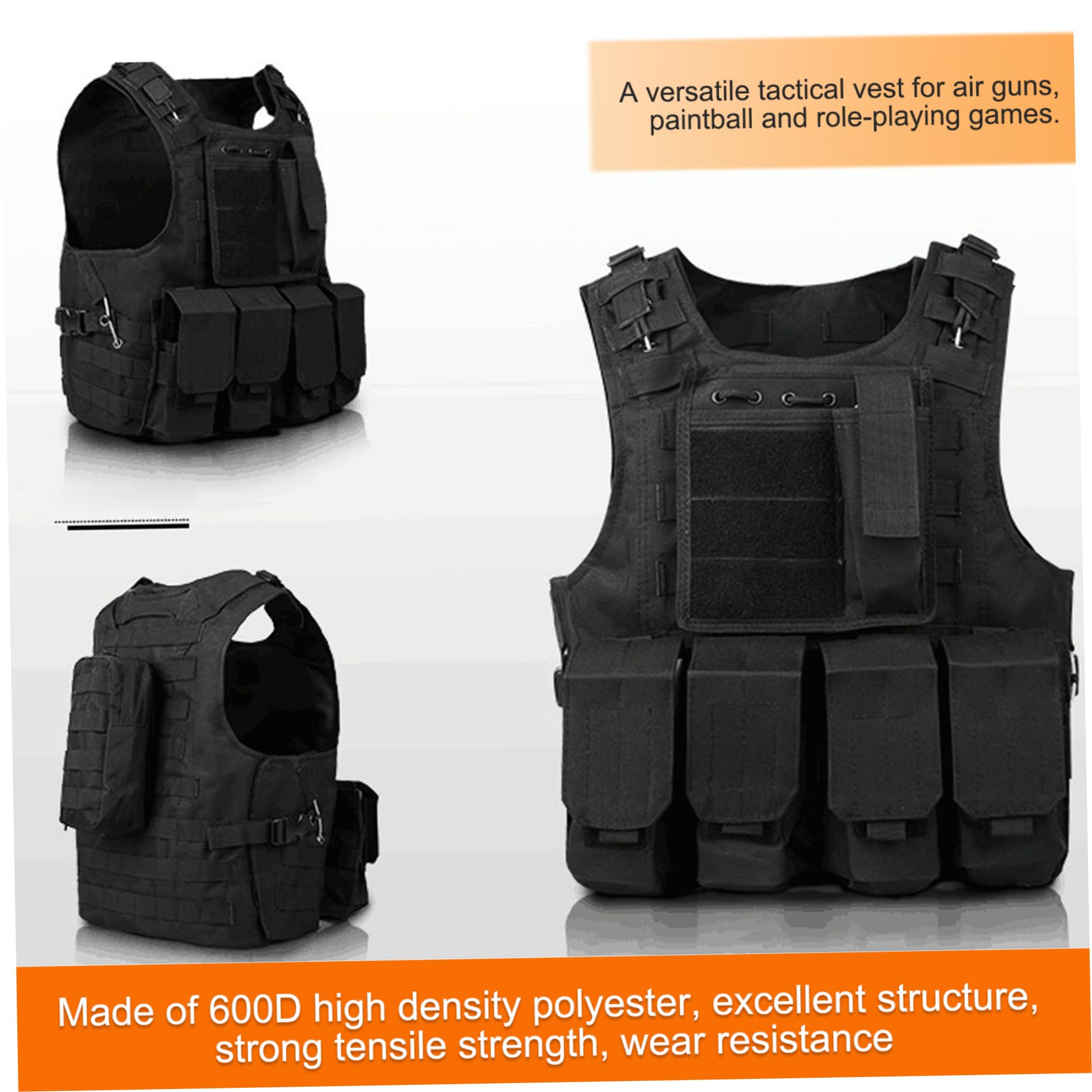 Sicherheitsweste Einstellbare Airsoft -Weste Leichtes Paintball Schnellveröffentlichungsplatte Comfort Comfort Police Multifunktional Outdoor für Zugspiel