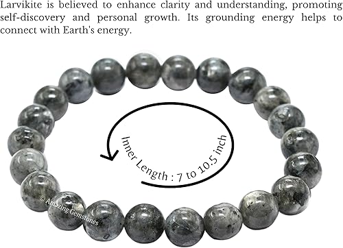 Vista 287 de Amazing Gemstone Crystal Bracelet for Women Men's Gifts - Protection Healing Crystal Bracelet - 8mm Gemstone Beaded Stretchable Bracelet Pulseras