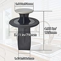 Vista 2 de Raspador de basura de 3.07 a 3.15 pulgadas, herramienta de trituración, colador de desechos de basura, raspador de alimentos, tapón/colador