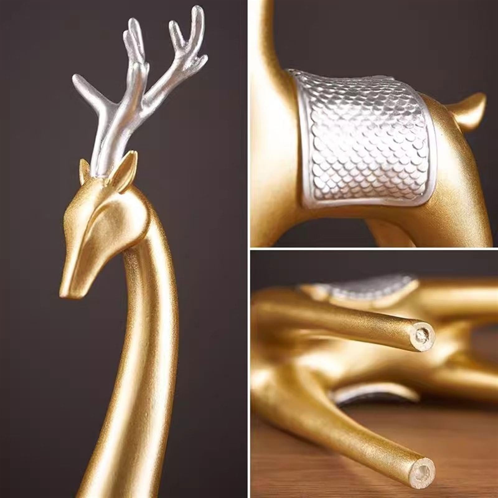 Statua decorativa di lusso fortunato cervo ornamento, triangolo d'ingresso, decorazione armadio, soggiorno, accessori per la casa, artigianato, regalo di inaugurazione della casa, figura