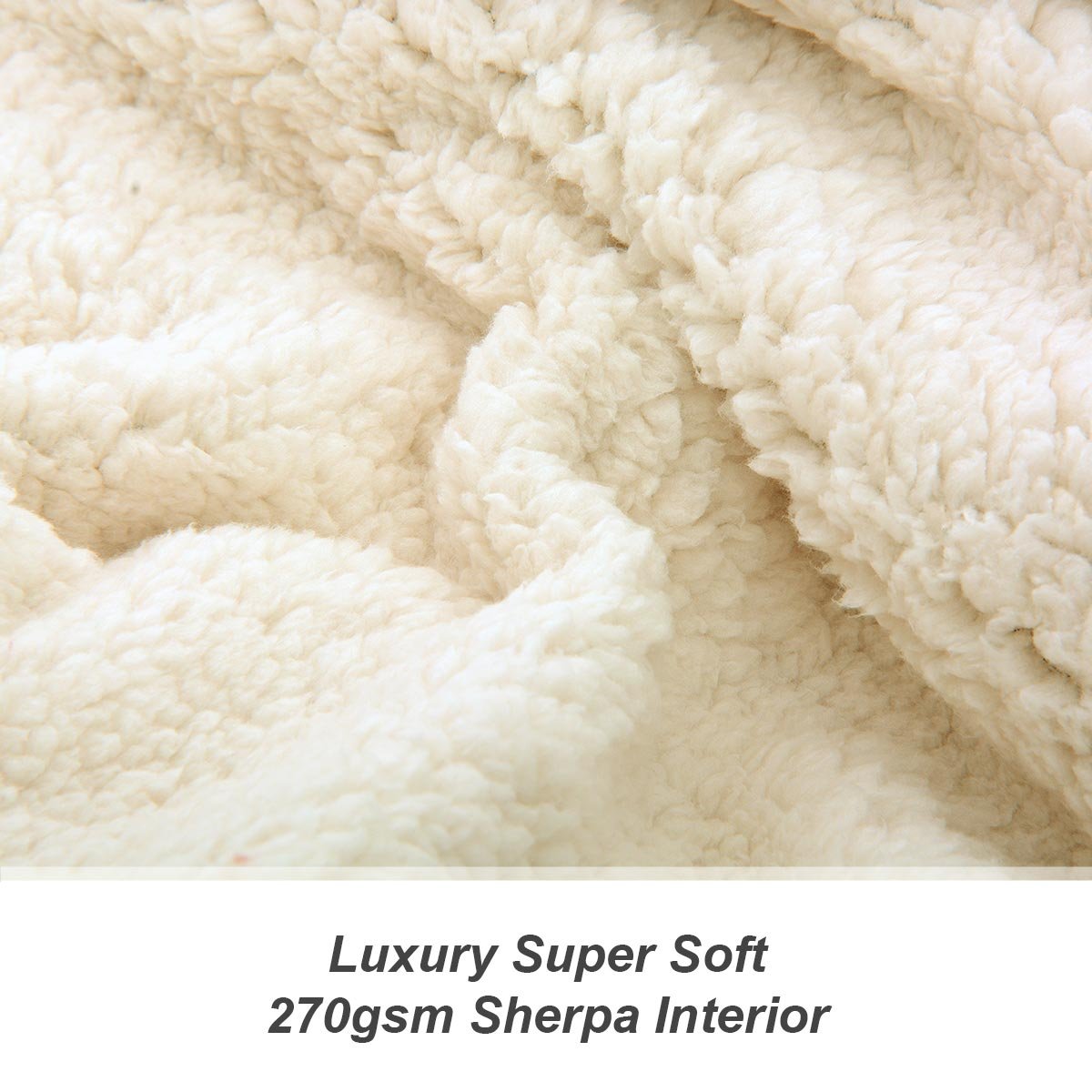 Snug Rug Sherpa miękki koc ze sztucznego zamszu z rękawami, oryginalne koce z rękawami, super miękki, luksusowy, 270 g/m², miękki materiał, ponadwymiarowe, kieszeń dla dorosłych, rozmiar brązowy