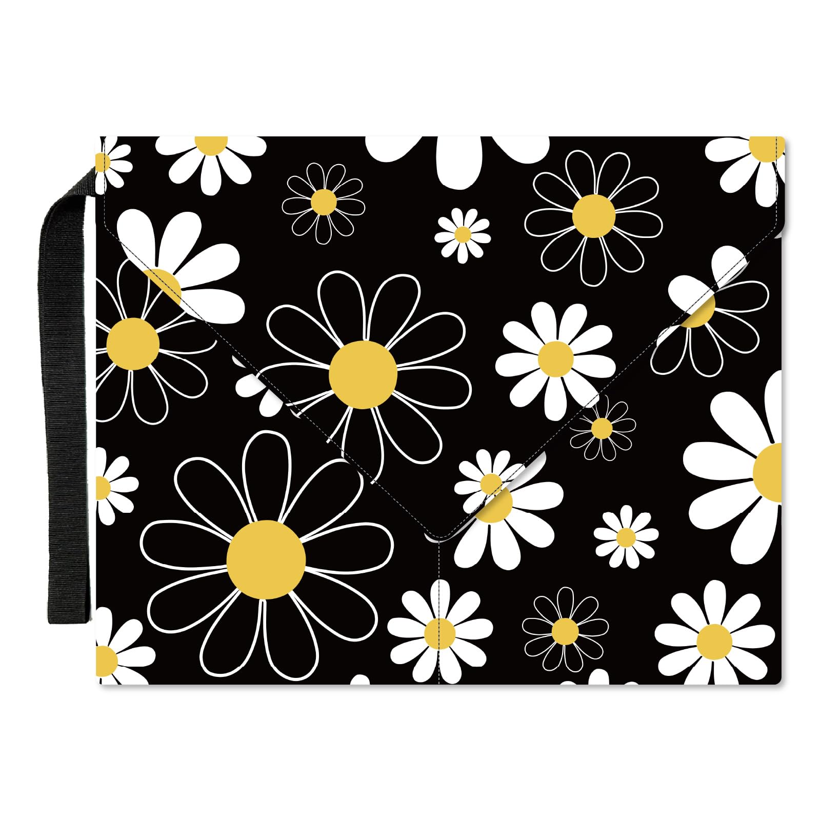 CRASPIRE Daisy Book Covers Flower Book Sleeve 11.6 X 9.3 Inch Book Protector for Paperbacks Washable Fabric Cloth Book Cover with Handle and Extra Sleeve Pocket for Book Lovers Classmate Gifts