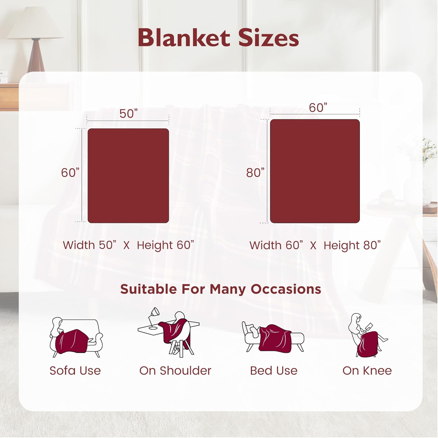 ALPHA HOME Soft Throw Blankets for Couch Bed, Warm Gifts for Women Men Pet Christmas - Image 7