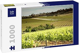 Comprar Lais Puzzle Viñedos de la Bodega con hileras de vides y Uvas contorneadas, en el Valle de Clare, Australia Meridional 1000 Piezas
