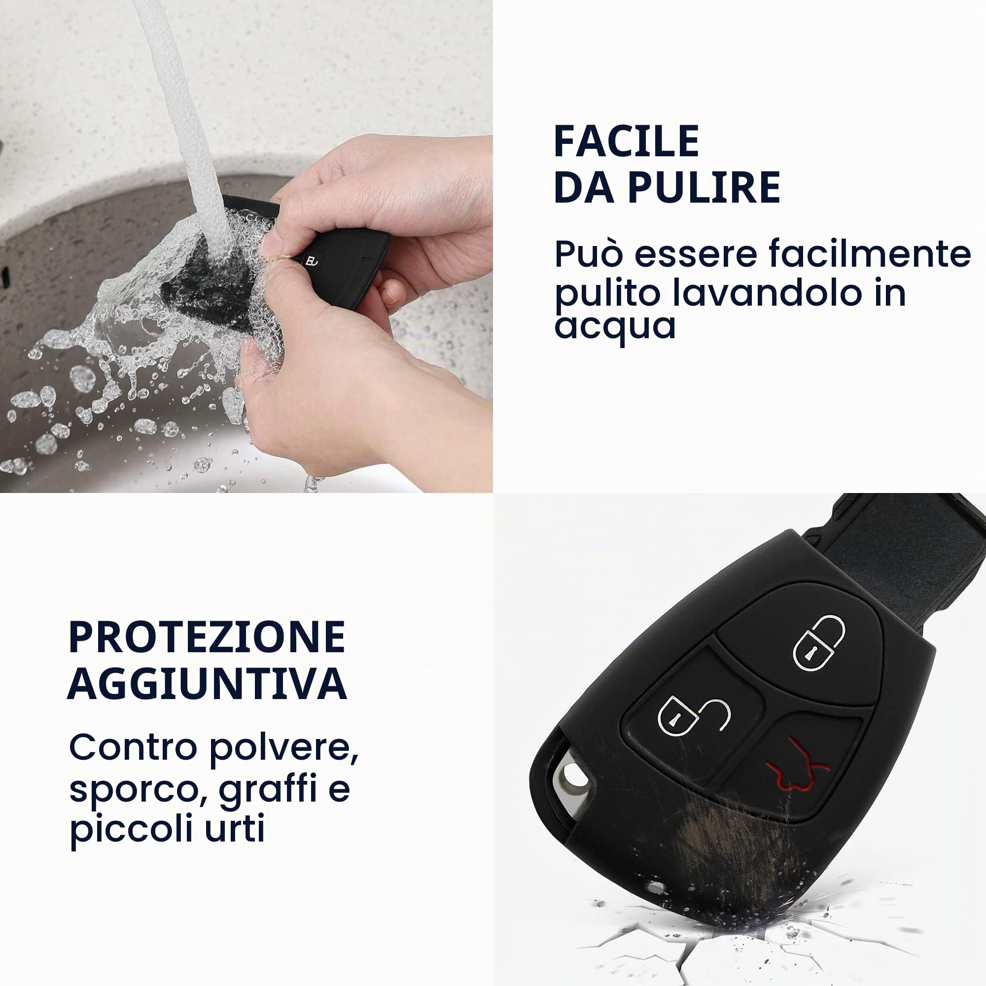 COVER GUSCIO CHIAVE SILICONE NERO MERCEDES BENZ X CHIAVE 2 TASTI NEW COVER GUSCIO CHIAVE SILICONE NERO MERCEDES BENZ X CHIAVE 2 TASTI NEW