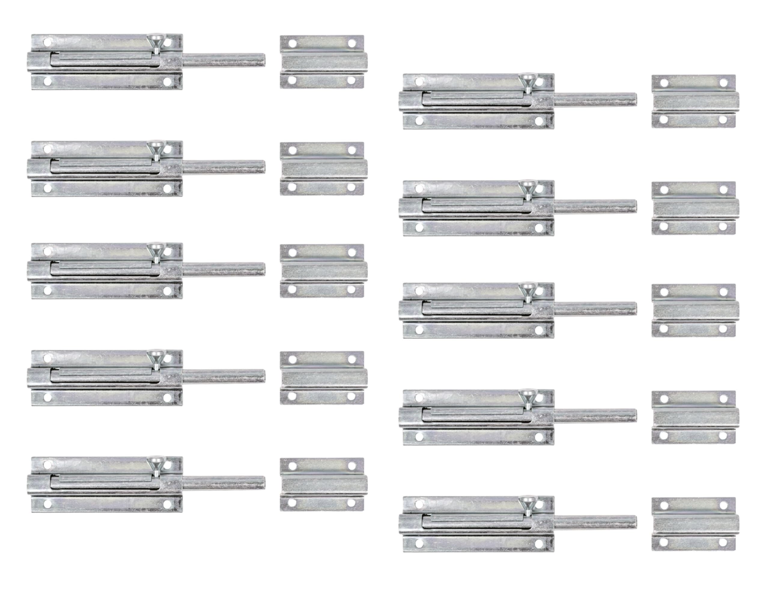 Verrou à boulon en acier galvanisé Alberts 90x150mm | Ferrure de porte extérieure