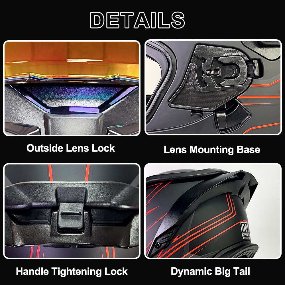 Casco Moto Modulare Apribile Integrato Bluetooth Slot Integrale Flip Up Doppia Visiera Caschi Motocross Modulari Street Bike Omologato DOT ECE per Uomo Donne Casco Modulare Scooter