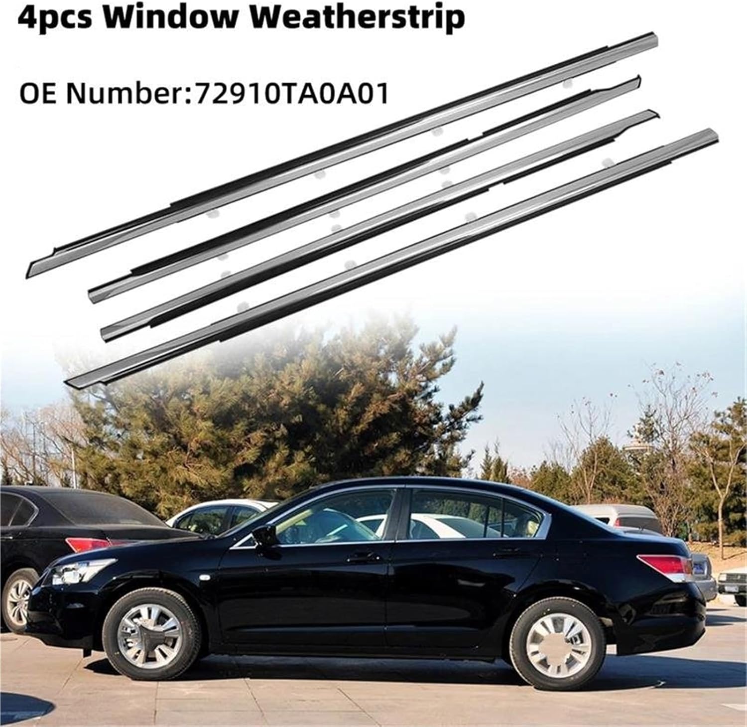 車の窓ウェザーストリップ 車の窓ドアベルトウェザーストリップシールトリムクローム外側デフレクターレインデフレクター ために アコード