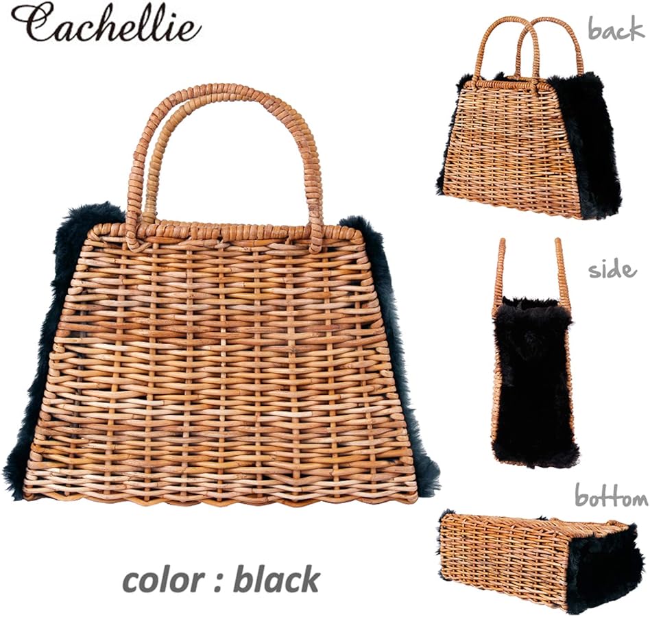Amazon | [カシェリエ] かごバッグ 天然素材 手編み 手提げ おしゃれ