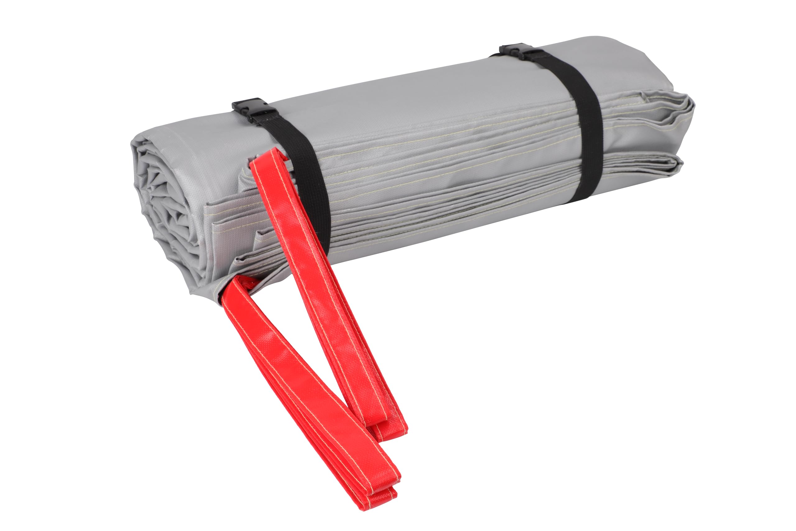Couverture ignifuge 2 x 2 m - Fibre de verre 550 ℃ avec double revêtement en silicone et coutures en acier | Protection contre l'incendie pour batteries, trottinettes électriques et usage domestique
