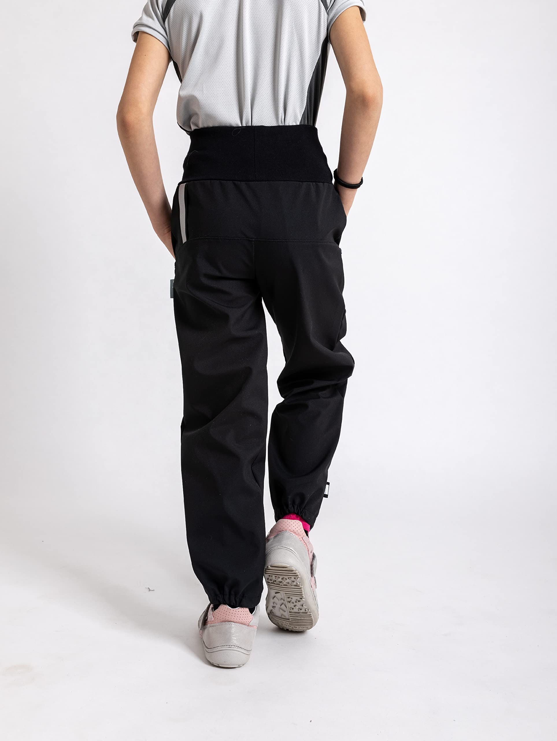 Kinder Unisex Softshell Hose mit Fleece Wasserabweisend und Winddichte Atmungsaktive Outdoorhose Funktionshose Basic