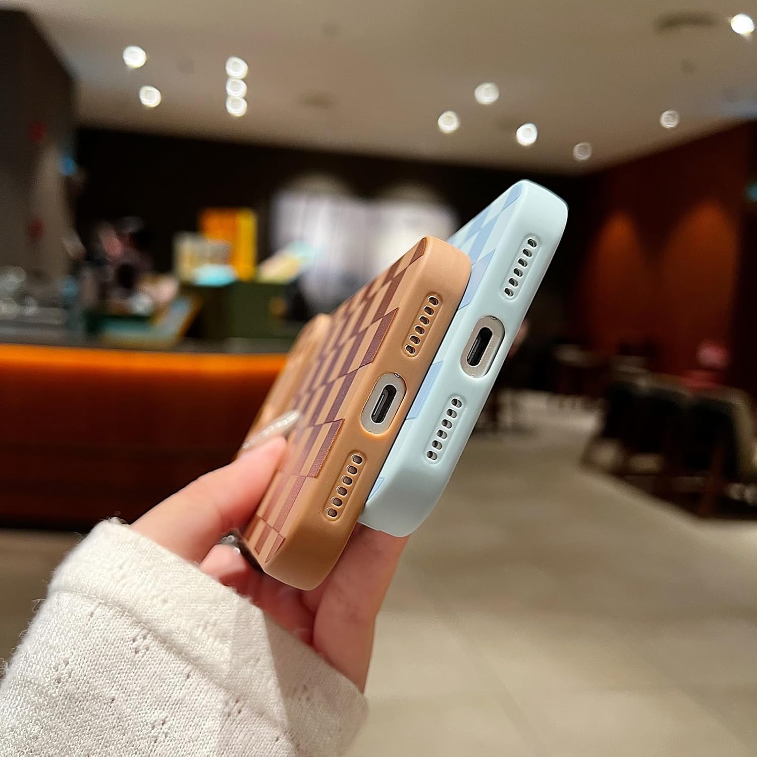 Compatible with iPhone 17 Pro Case Cute Checkered Pattern Design for Girls Women, Soft Silicone Shockproof Protective Designed for iPhone 17 Pro Case-Colorful - Image 6