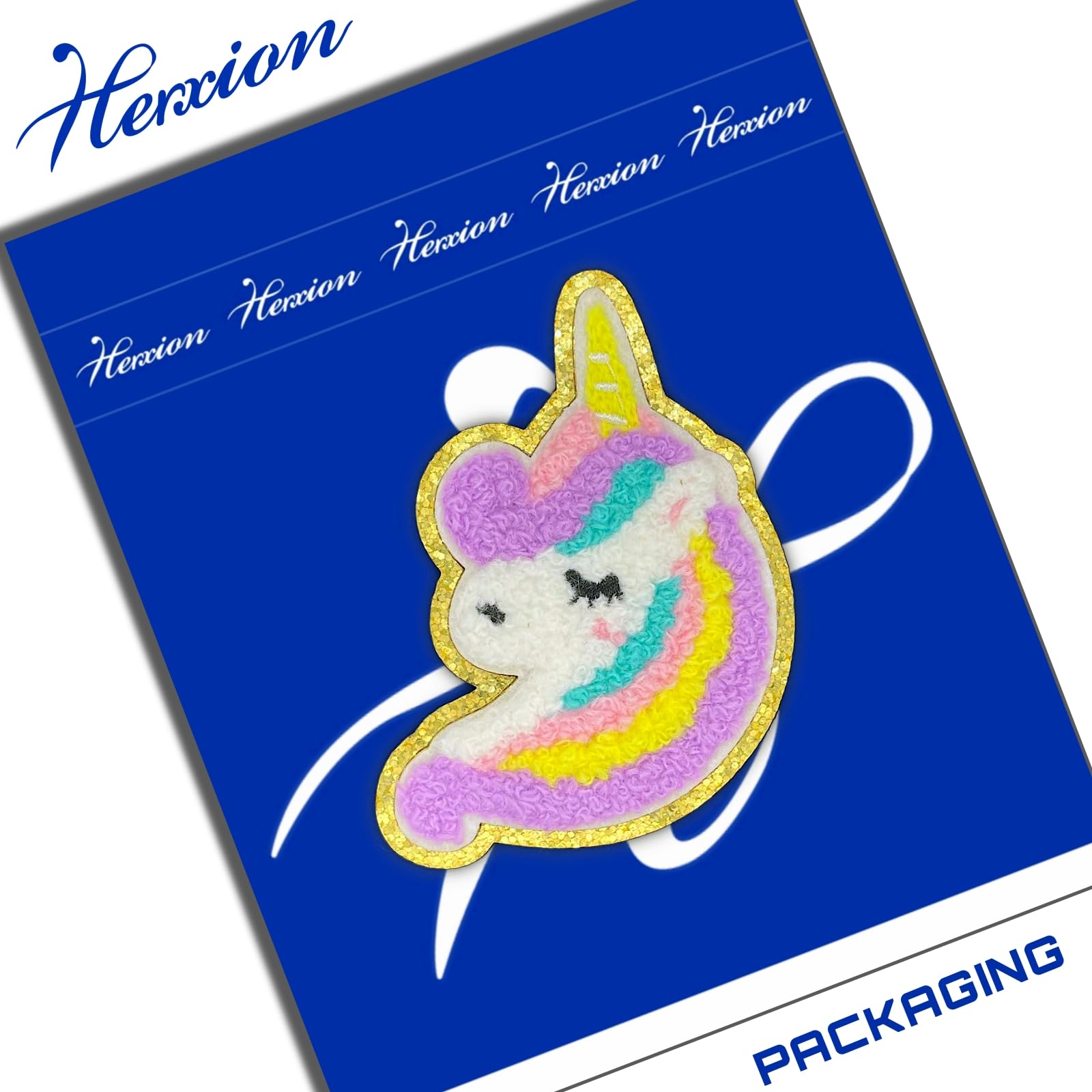 Parches termoadhesivos de unicornio, bonitos parches de chenilla, apliques bordados con purpurina, parches reparados para planchar para ropa, jeans, sombreros, mochilas, chaquetas, parches