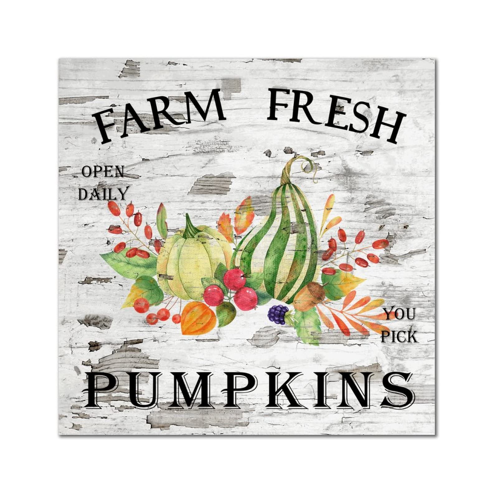 Panneau en bois Farm Fresh Pumpkin pour habiller un mur vide sans effort déco vintage