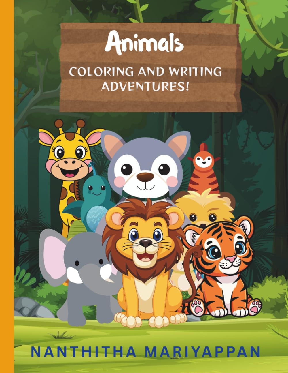 Animals colouring and writing: Adventures