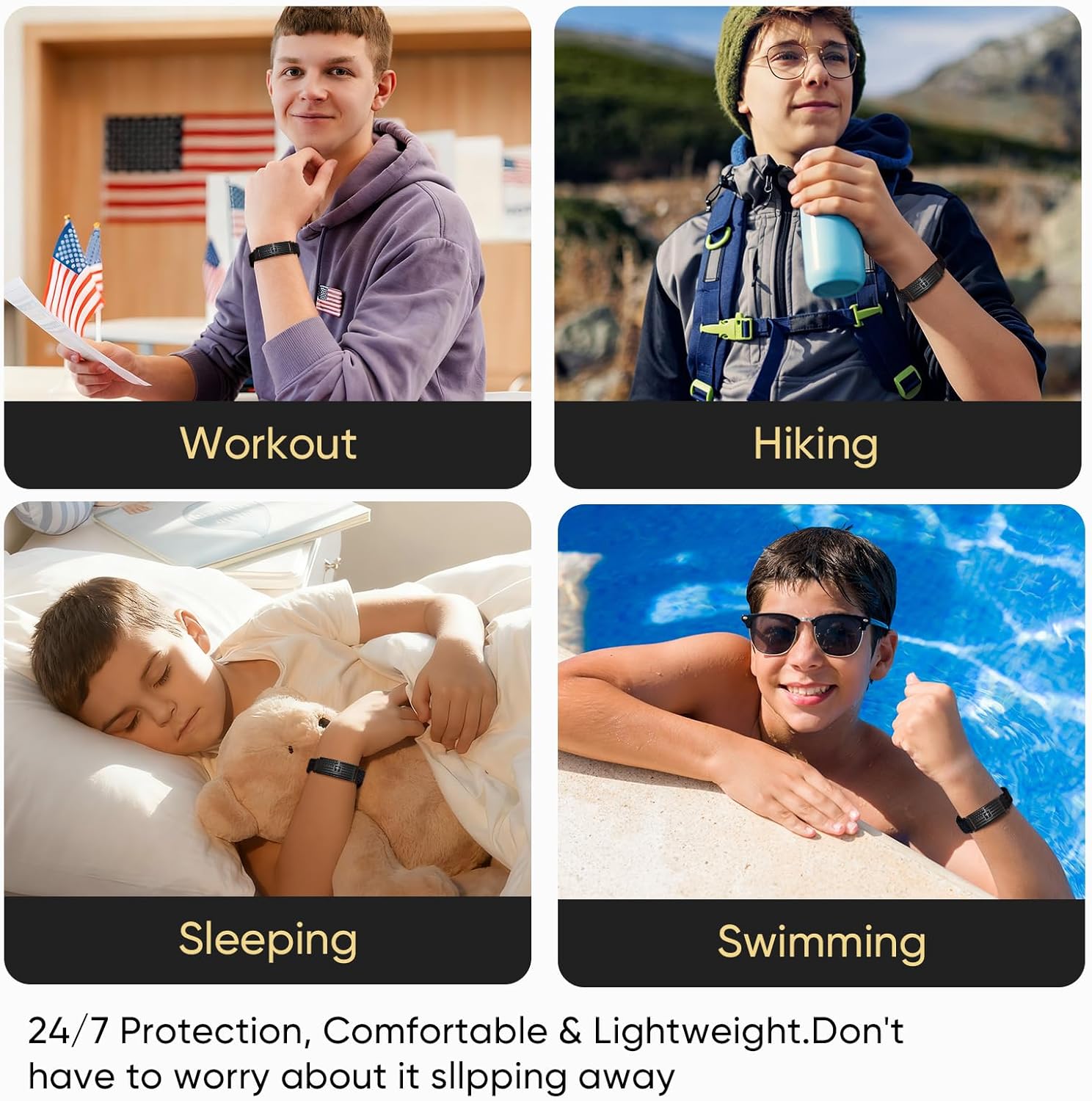 VNOX American Flag Cross Bible Verse Bracelet for Men Teen Boys Kids Stocking Stuffers,Religious Christian Jewelry Mens Easter Valentines Baptism Birthday Gift Ideas - Image 9