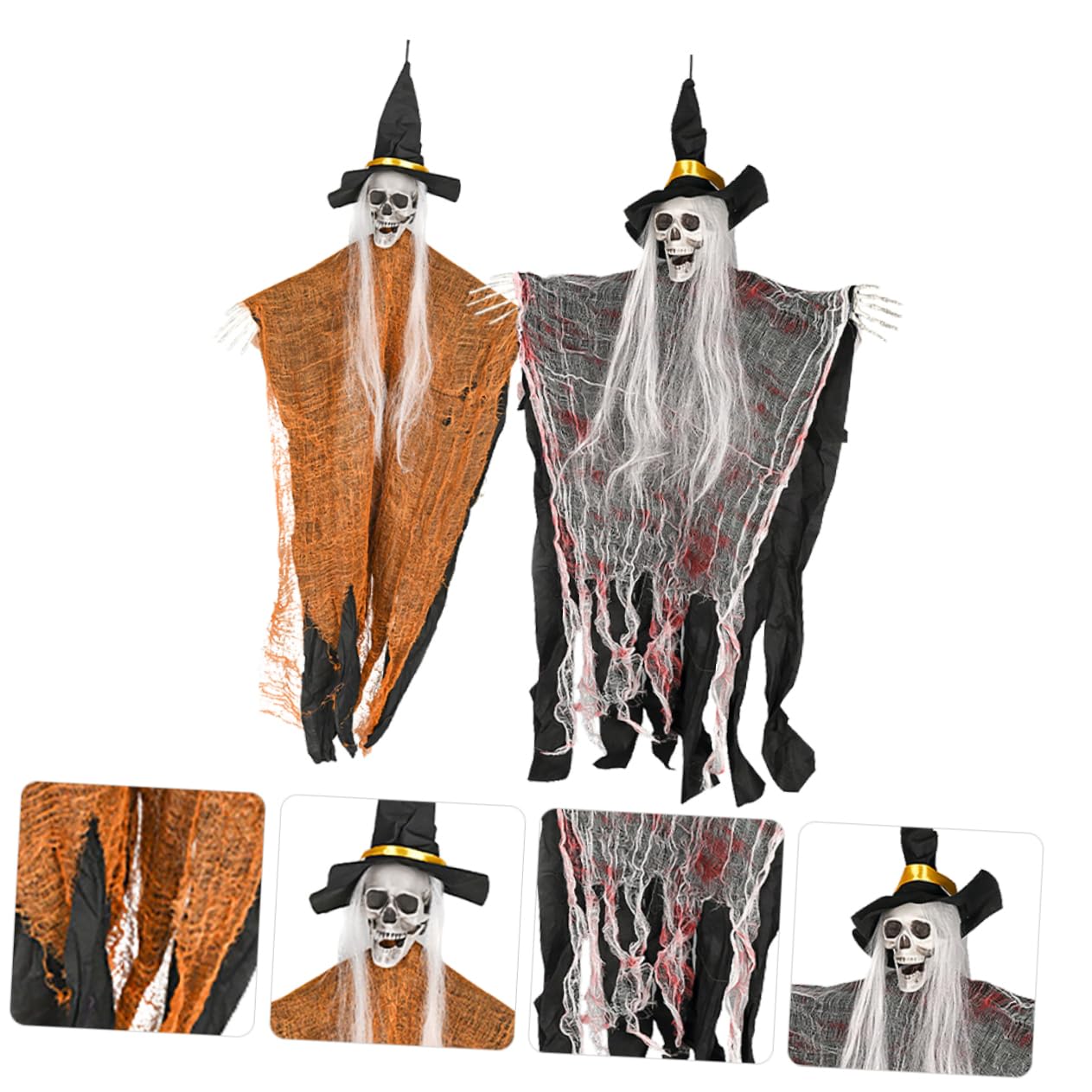 Alipis 2pezzi Scheletro Halloween Decorazione Appesa Design Realistico per Oggetti di Scena Esterni per Cortili Patî e Prati Facile da Appendere e Riporre