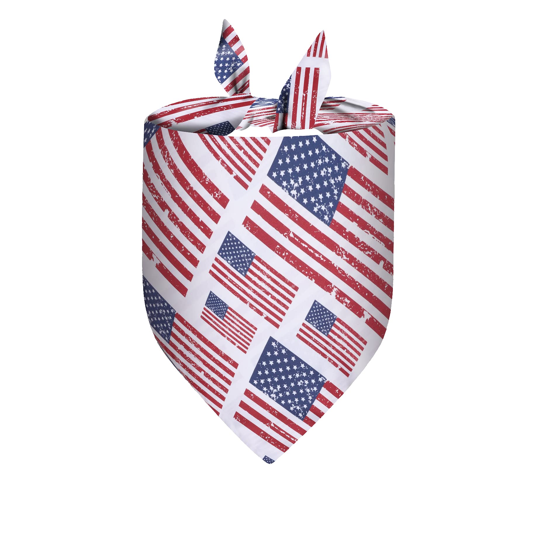 2x Hundehalstuch Amerikanische Flagge - Doppelseitig, Baumwolle, Für Unabhängigkeitstag