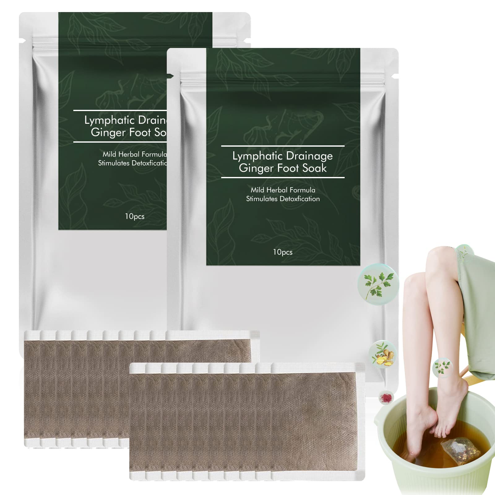 Buy Ginger Foot Bath Bag, Lymphatic Drainage Ginger Foot Soak, Leg Slimming Foot Bath, Relieve