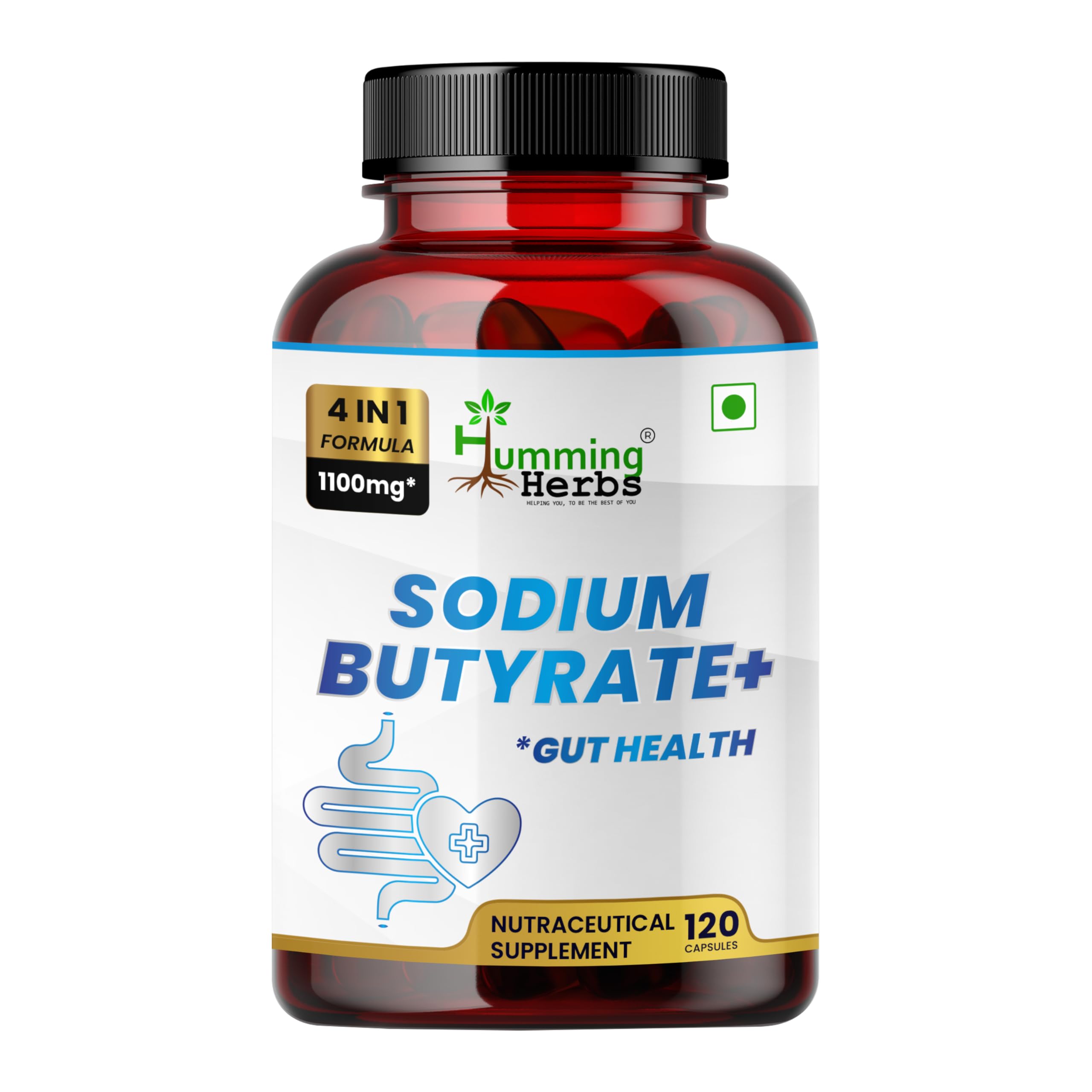 Humming Herbs Sodium Butyrate Plus 4-in-1 120 Capsules