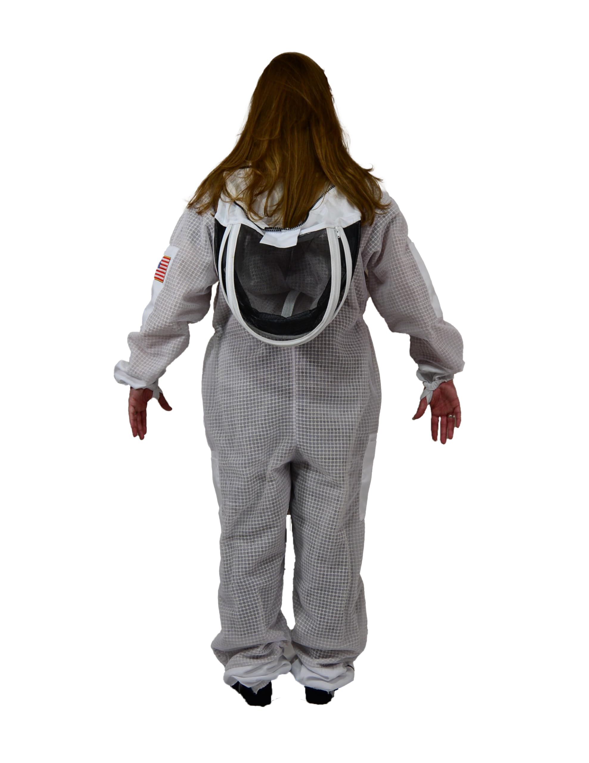 Traje de abeja de 3 capas con velo de esgrima un par de guantes a prueba de picaduras traje de apicultura ventilado