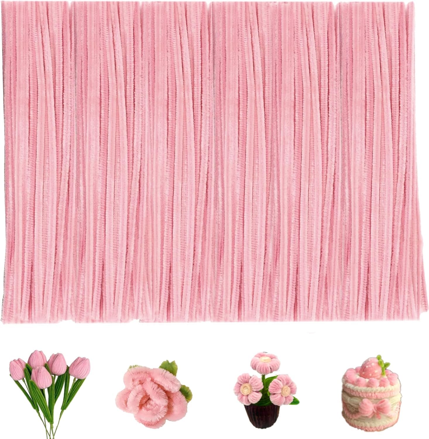 Colorful Pipe Cleaners for Crafts & Flowers -29