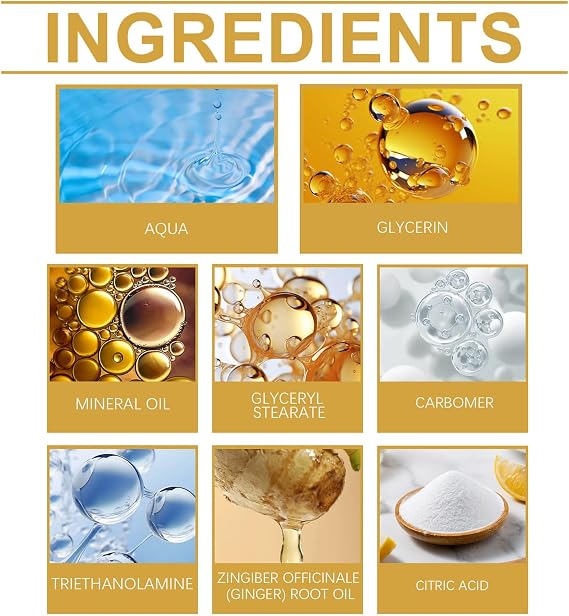 Ginger Fat Burning Cream Anti-cellulite Full Body Slimming Massaging Cream for Belly, Perfect for Cellulite, Soothing, Relaxing, Tightening & Slimming