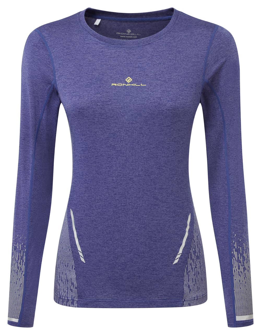 RONHILL Running, Wmn's Tech Reflect L/S Tee, Deep Ocean/Reflect, 16