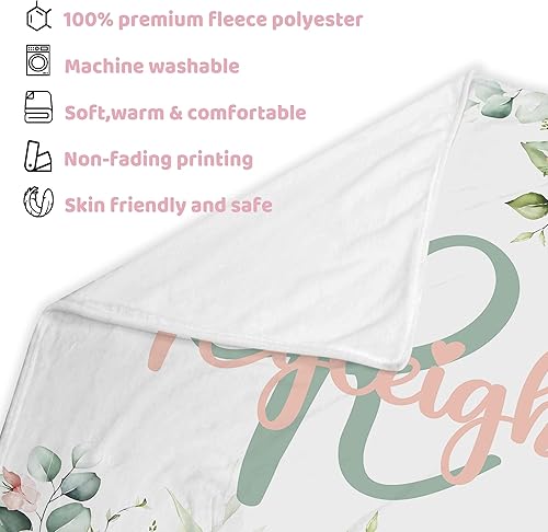 Miniatura 7 de Mantas de bebé personalizadas para niñas, mantas personalizadas con nombre de bebé, manta floral personalizada con nombre, regalos de baby shower
