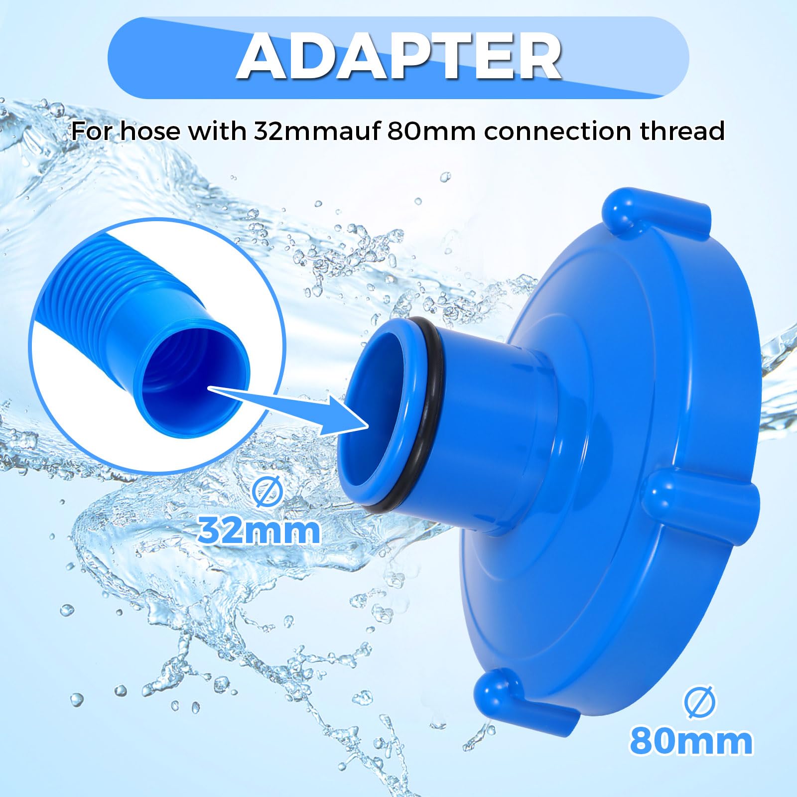 Adaptador para Aspiradora de Piscina, Piezas para Aspiradora De Piscina, Accesorios Piscina, Accesorios para Adaptador De Piscina, Accesorios para Filtros de Piscinas de Verano (Azul 1)