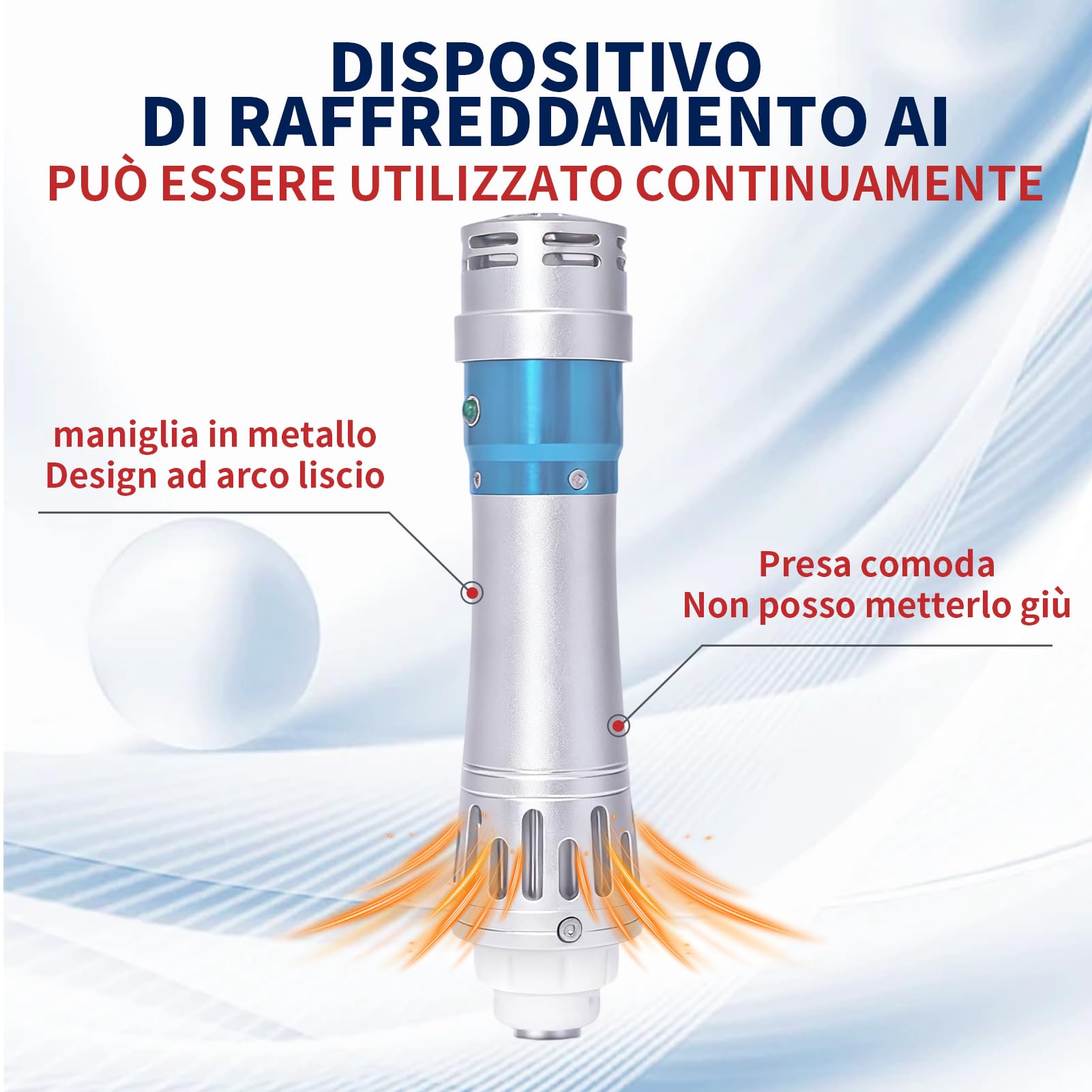 Macchina per Terapia con Onde d'Urto Extracorporee a 7 Testine, Regolabile 1-16Hz e 5-250mm, per Rilassamento Muscolare, Dolori Articolari, Riparazione Tessutale e Circolazione Sanguigna Migliorata