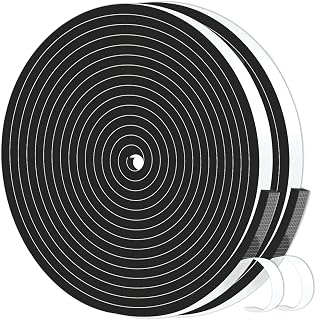 Weather Stripping Door Seal Strip,Window Insulation for Winter,Insulation Tape Roll for Insulating Door Frame, Window, Air Conditioner (Black,1/4 in x 1/4 in x 33 Ft)