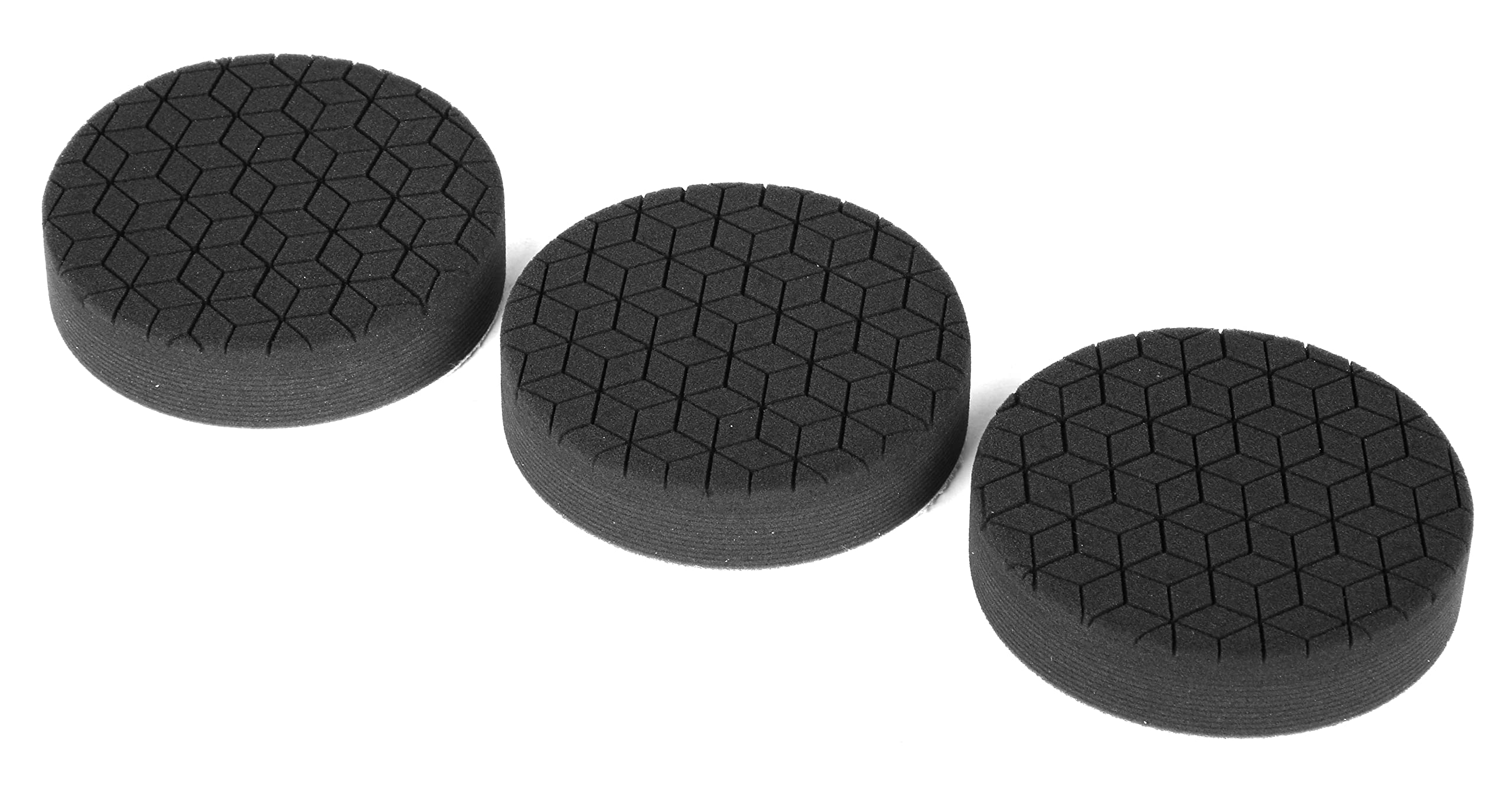 WENAA1503 5-Inch Fine-Grit Diamond-Cut Foam Polishing Pads for Finishing, Three Pack