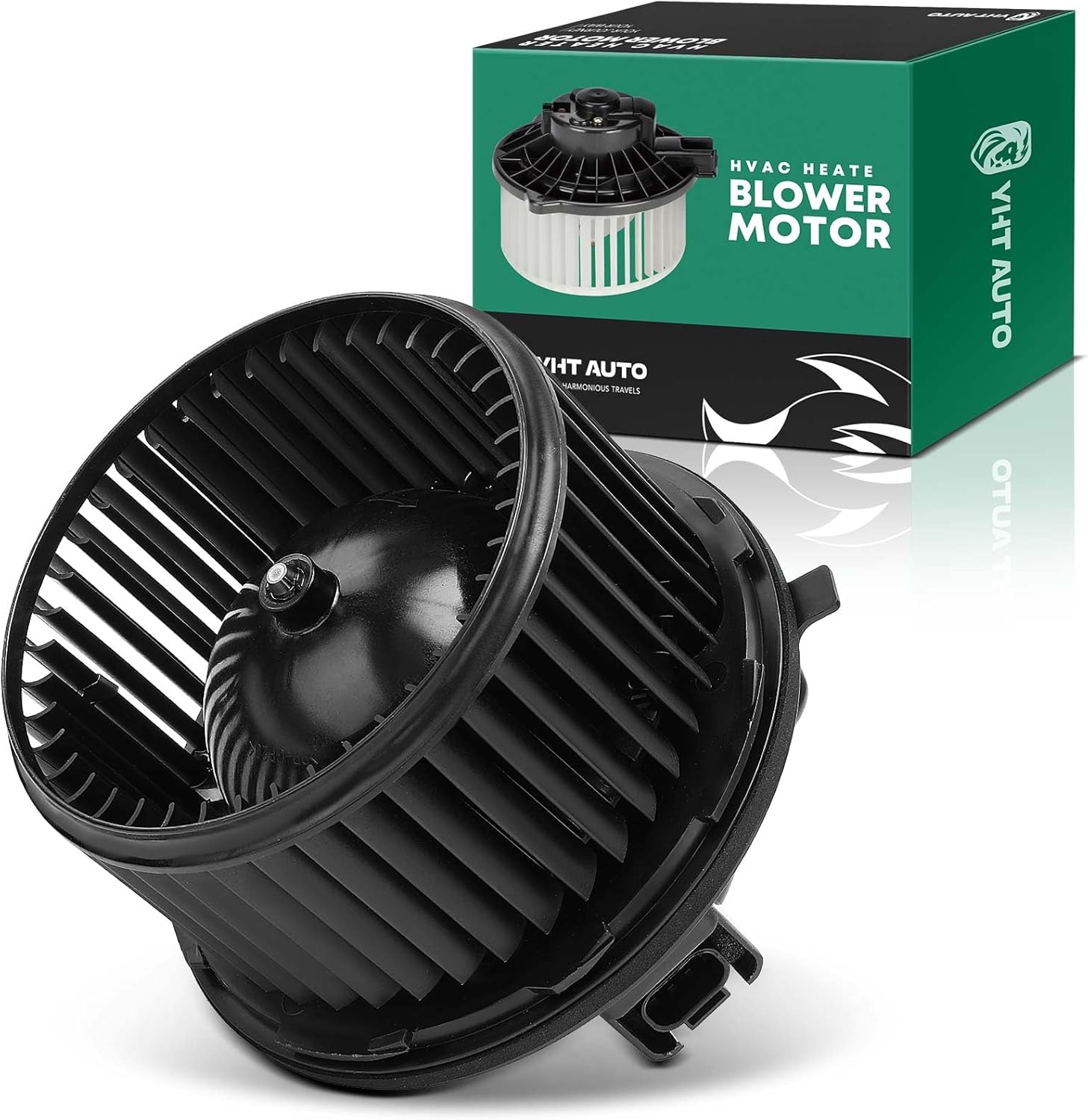Front Side AC Heater Blower Motor Assembly for GMC Yukon Sierra Chevrolet Silverado 1500 2500 3500 Cadillac(without Custom Center Console)