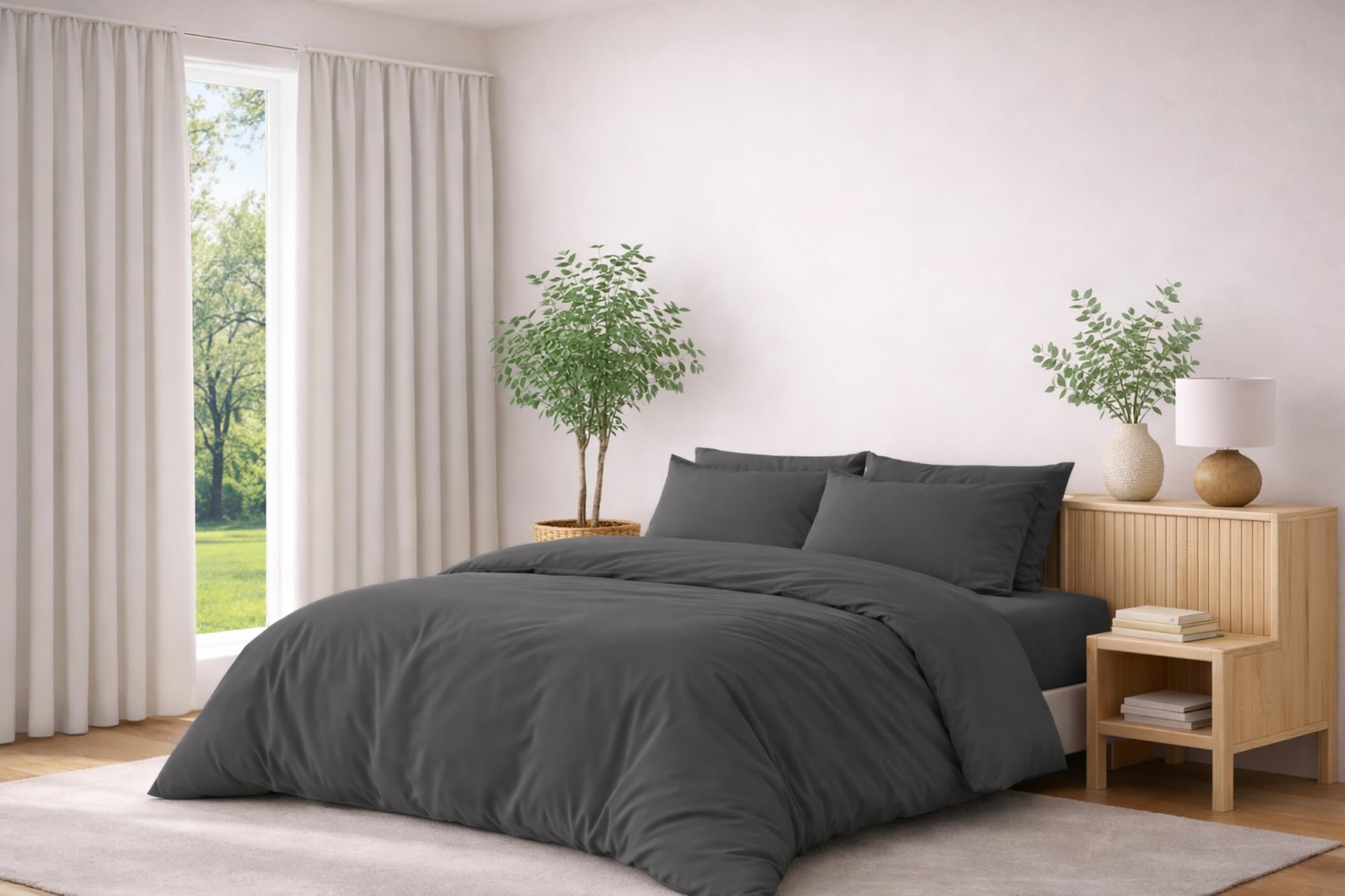 Carpe Sonno Lyocell Bettwäsche 135x200 cm [Tencel™] kühlend – Anthrazit