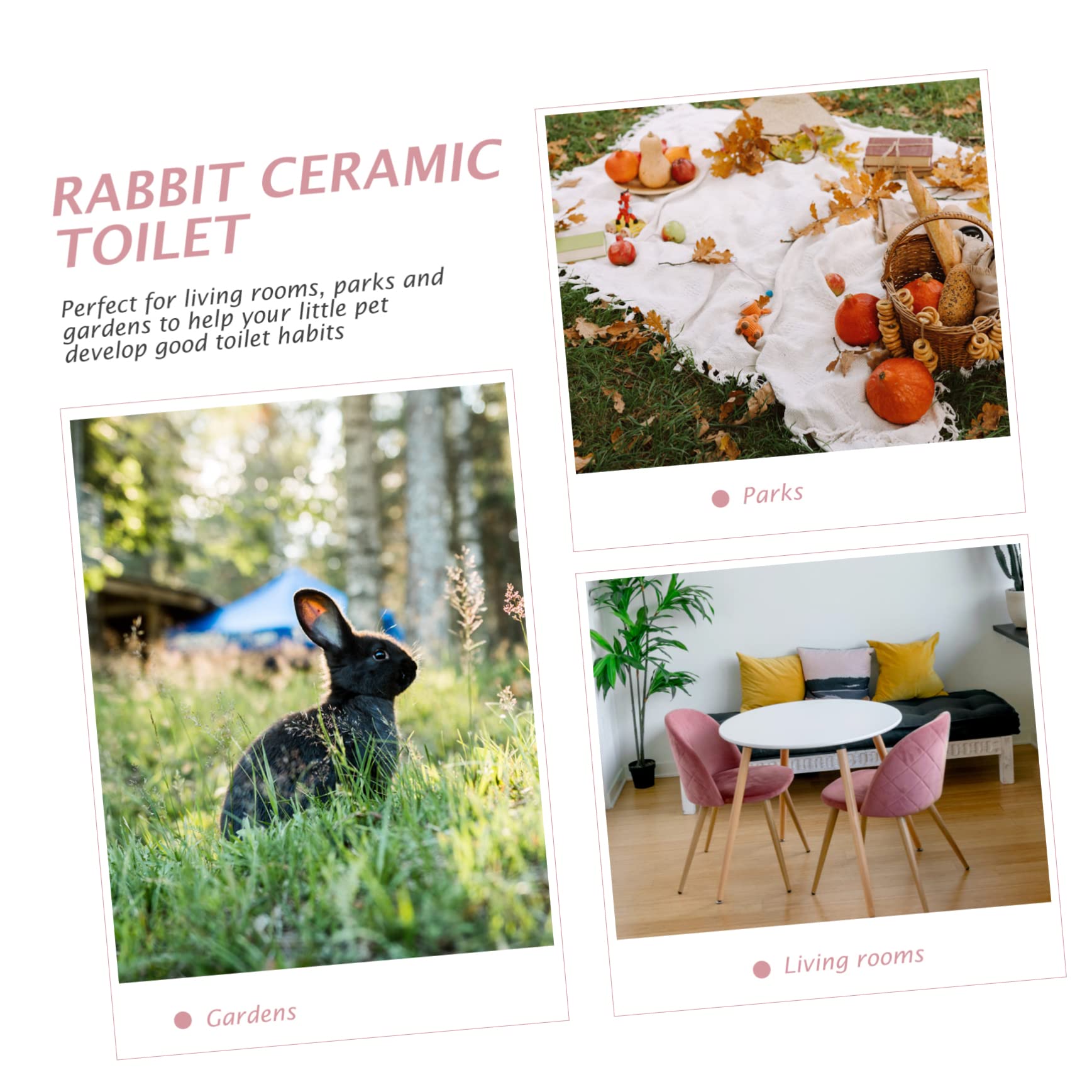 Extra Große Kippsichere Keramik Kaninchentoilette Fünfeckig Geruchsreduzierend Mit Filternetz Haustiertöpfchen Für Kaninchen Meerschweinchen Chinchillas Hamster Geeignet Für Zuhause Und Garten