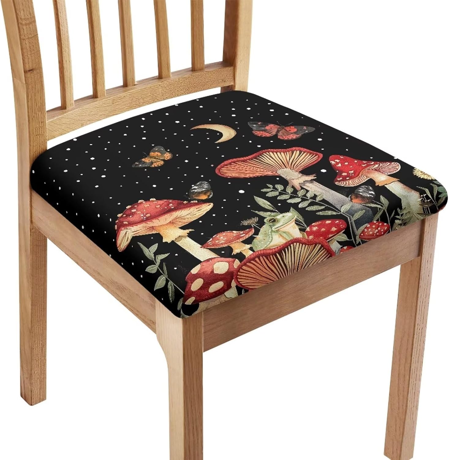 Square Chair Seat Cushion Cover for High Chairs Hippie Flower Camo Anti-Scratch Outdoor Chair Seat Slipcover Fashion Dining Room Chair Seat Cushion Cover Home Essentials