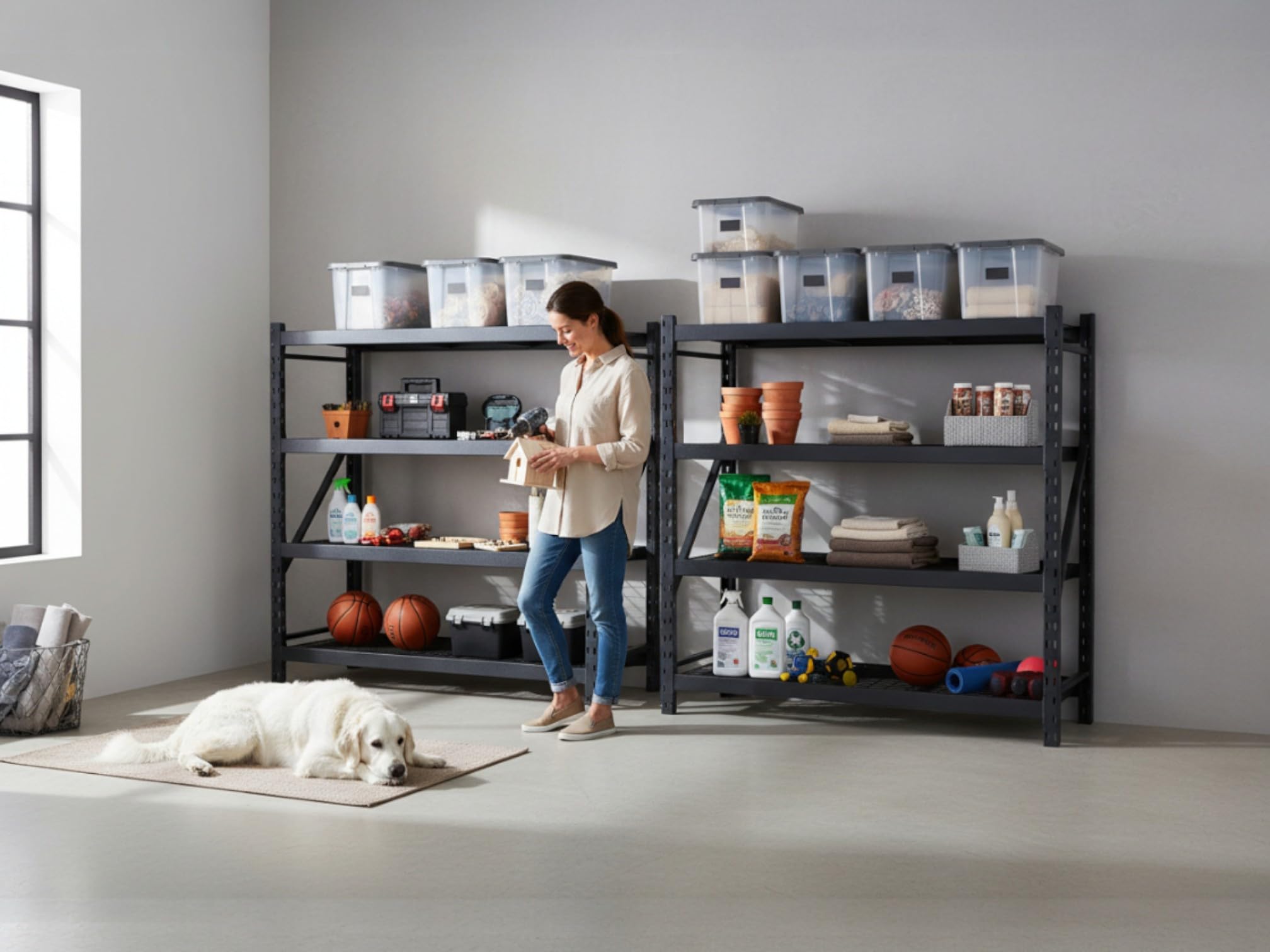 Amazon.com: Heavy Duty Member Mark 4-Shelf Industrial Storage Rack