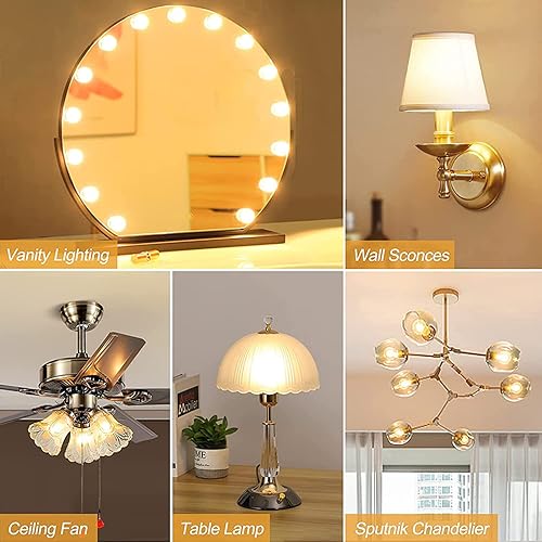 Miniatura 7 de Leools Bombillas LED regulables G16.5, bombillas LED E26 Edison, 4 W igual a 40 W, 400 lúmenes, blanco suave 3000 K, bombilla de globo para