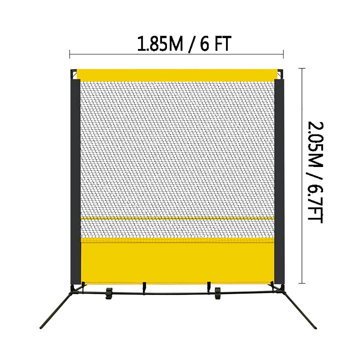 Rete da Rimbalzo da Tennis Portatile, per Allenamento da Tennis, per Attrezzature da Allenamento Indoor e Outdoor, Rete da Rimbalzo da Tennis, per Colpi da Fondo Campo e pallavolo (Dimensioni: 5,9x1