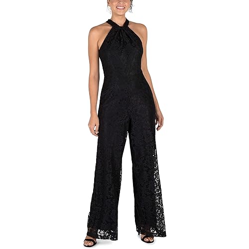 Julia Jordan Women's Twist Neck Halter Jumpsuit with Pockets