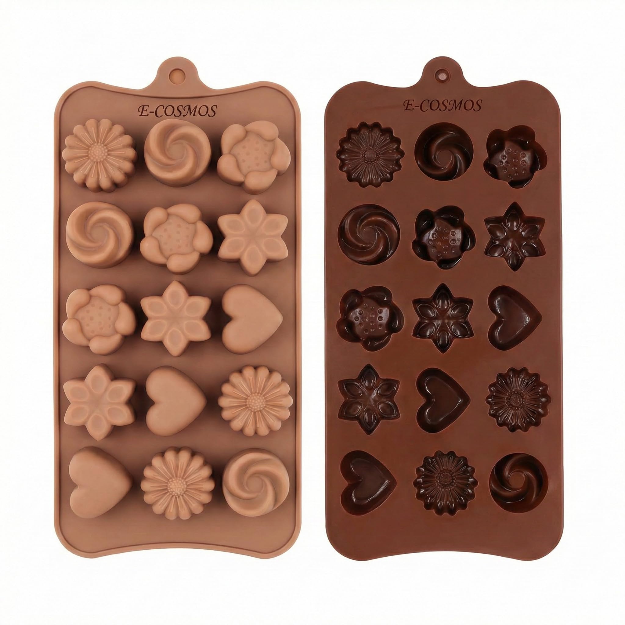 Silicone Chocolate Silicon Mould, Random Design Chocolate Mould for Baking Making Chocolates, 15X10X1 Cm