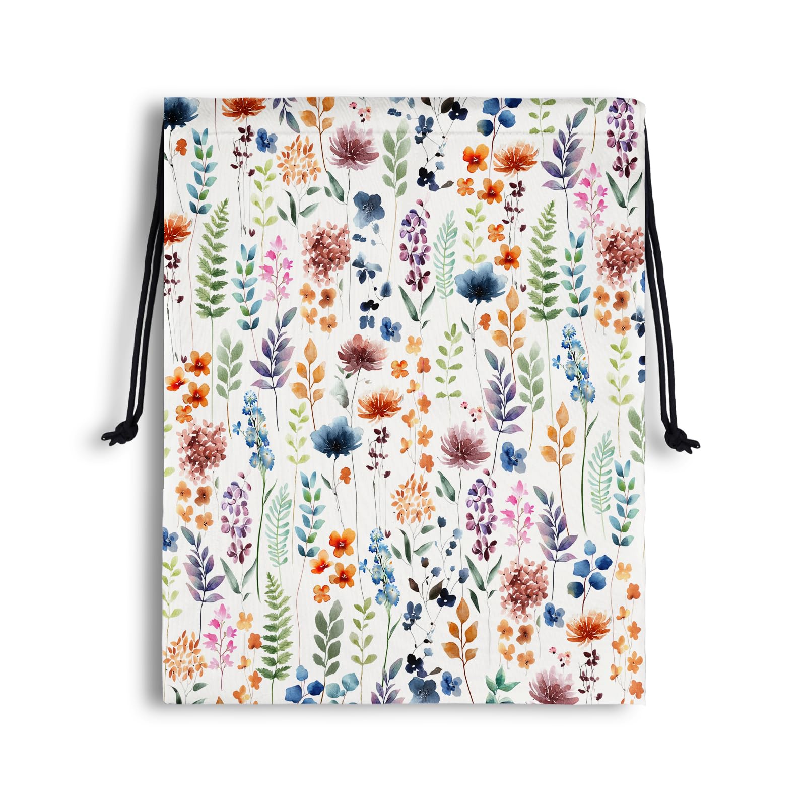 Drawstring Bag Blossom Leaf Waterproof Storage Pouch Bags for Hiking Picnic