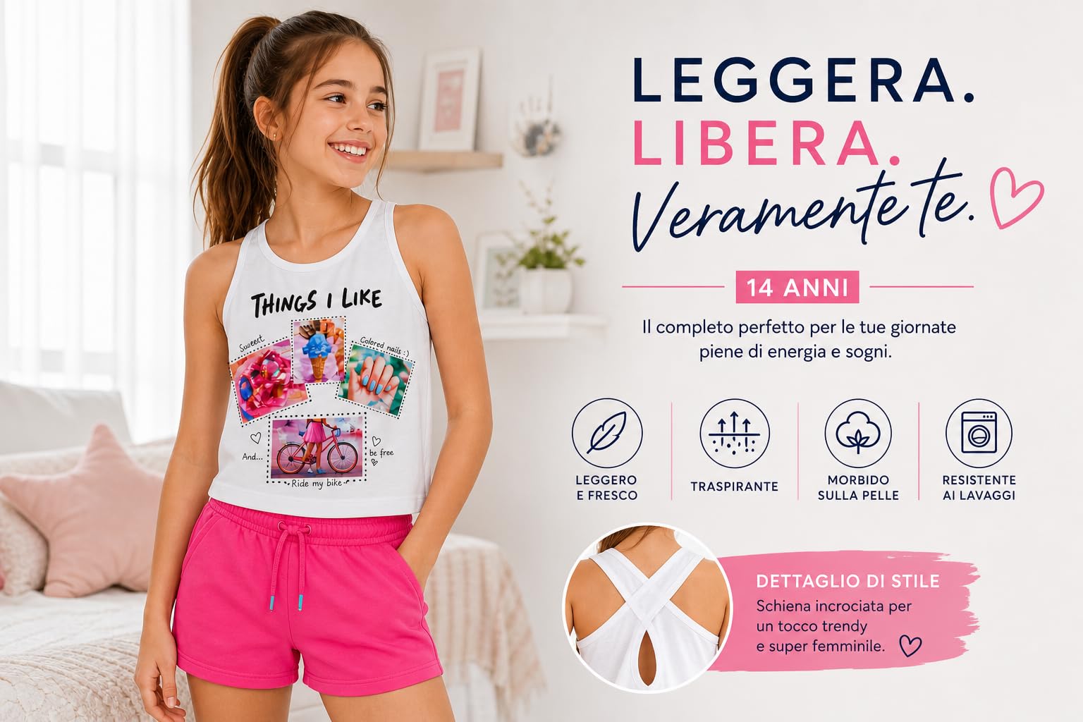 Generico Mayoral Completo Due Pezzi Bambina, Canotta e Pantaloncini, 100% Cotone, Traspirante, Estivo