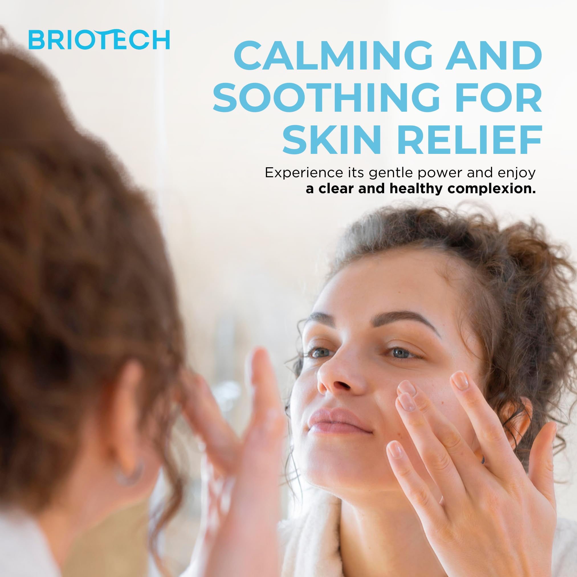 BRIOTECH Spray Toner per il viso - Acido Ipocloroso Puro HOCl - Nebbia Lenitiva per tutti i tipi di pelle - Skin Renew - 100