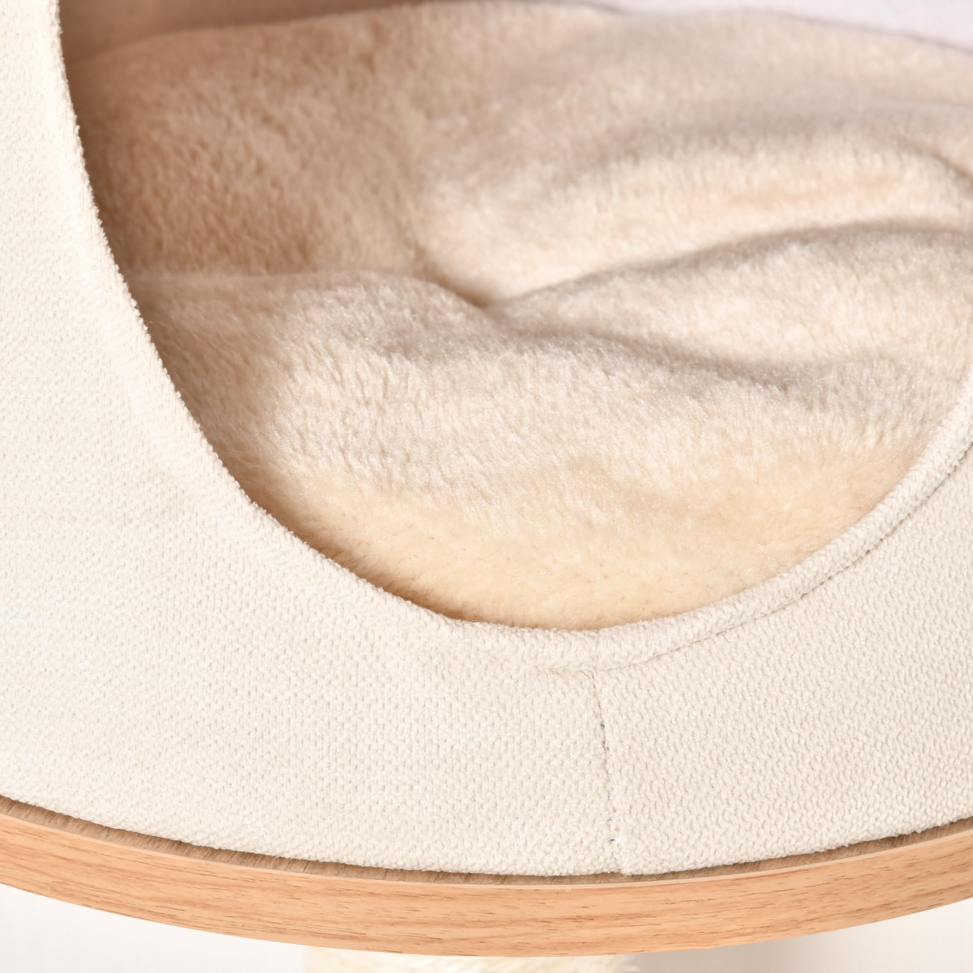 PawHut Árbol para Gatos de Pared 38x30x149 cm Torre Cama Cueva Beige Roble | Múltiples Plataformas de Madera, Cama Superior, Cojín Extraíble, Postes Rascadores de Sisal, Torre para Escalar