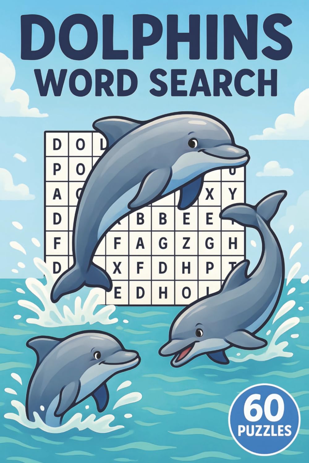 Dolphins Word Search: 60 Relaxing Puzzles Featuring Dolphin Species, Behavior, Habitats, And Ocean Life